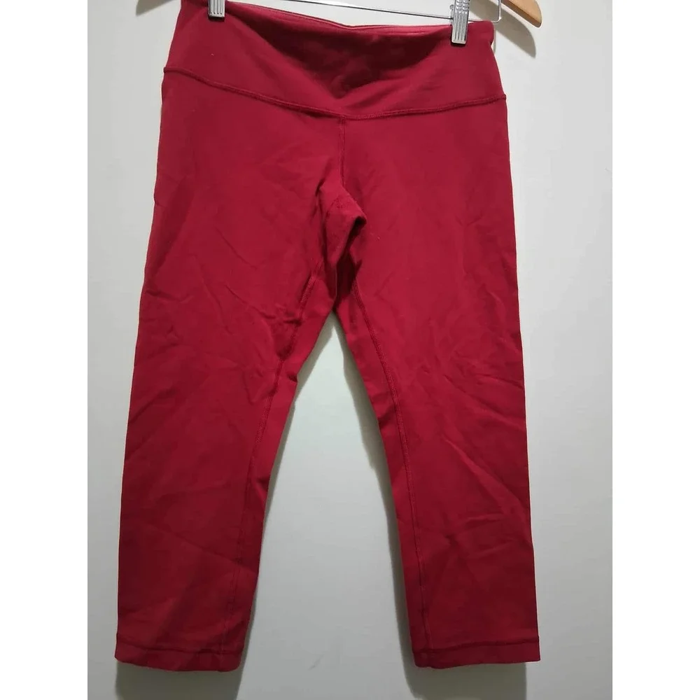 Lululemon Align Red Capri Leggings High Waist Size 8 Athletic Athleisure‎